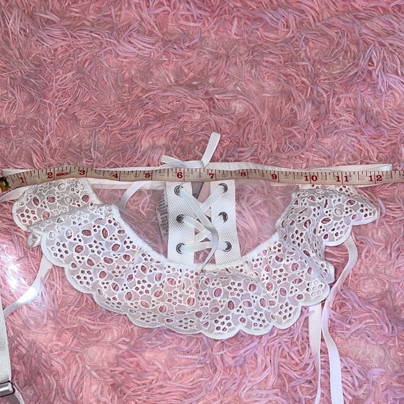COPY NWT VICTORIAS SECRET GARTER BELT lace sheer sexy pretty lingerie valentines - Picture 5 of 9